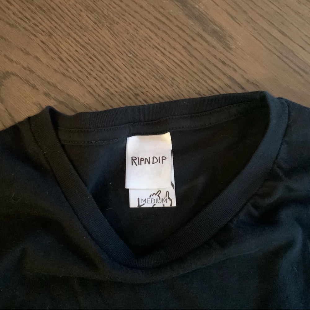 Ripndip Black Tee with Logo - Picture 2 of 4